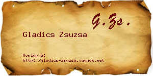 Gladics Zsuzsa névjegykártya